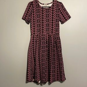 Lularoe Purple/Black pattern Amelia